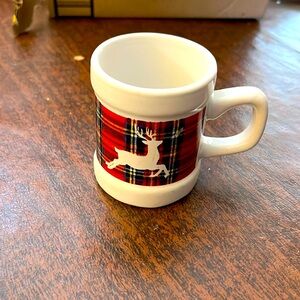 5for1.Christmas espresso mugs. Adorable plaid with reindeer